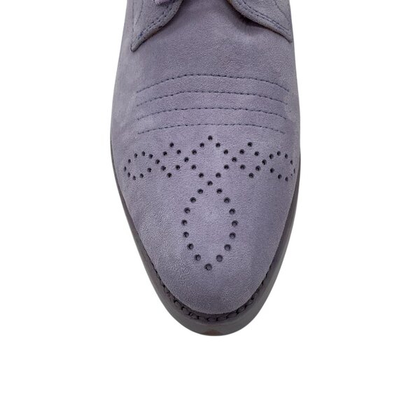 The Office of Angela Scott Lavender Suede Lace-Up Oxford Shoes - Picture 5 of 12